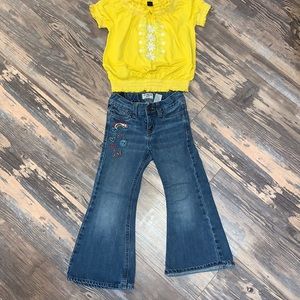 OshKosh Embroidered Bell Bottoms w/ Gap top sz 5